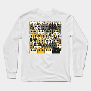 Pile Of Kitties Print Long Sleeve T-Shirt